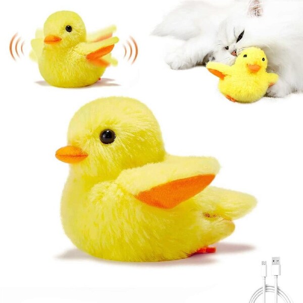 Flapping Wings Duck Cat Toys Animal Sound Interactive Snake Cat Toys Real Chirping