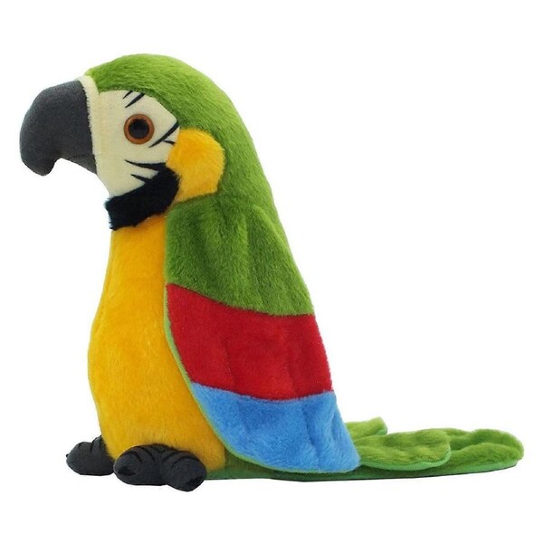 Talking Parrot Repeats What You Say Plush Parrot Toy Gifts for Kids B