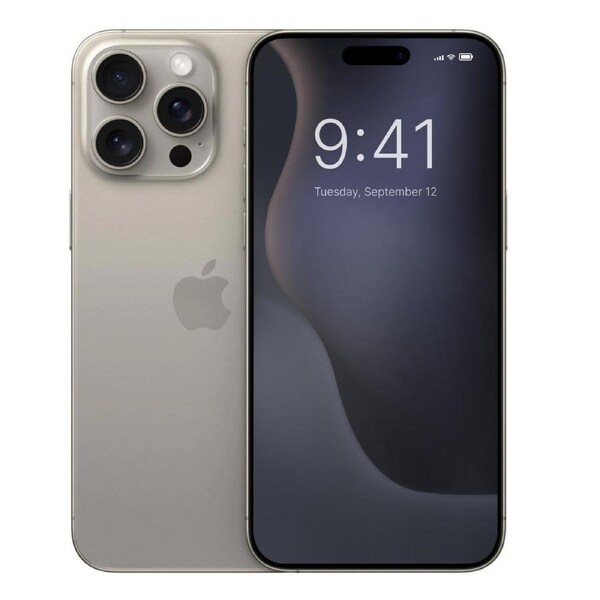 Apple iPhone 15 Pro - 512GB - Natural Titanium - Refurbished (Excellent Condition)