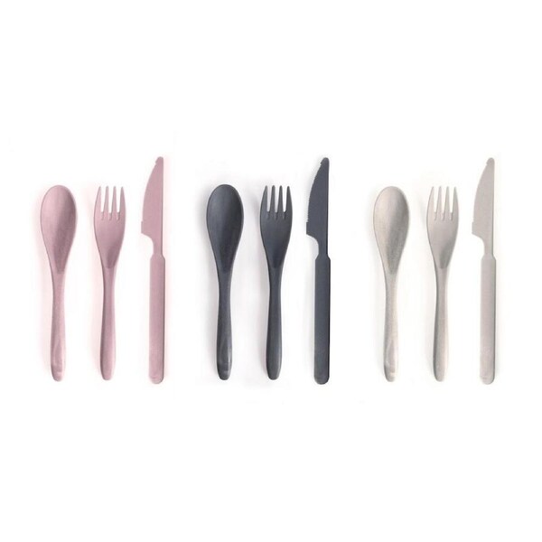 For The Earth Wheat Straw Travel Cutlery Set (Assorted)