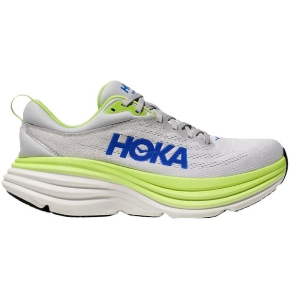 Hoka Bondi 8 Mens Running Shoes in Stardust / Lettuce (2023) - US 10