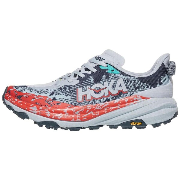 HOKA Speedgoat 6 Mens Trail Running Shoes in Gull/Stormy Skies - Size 12