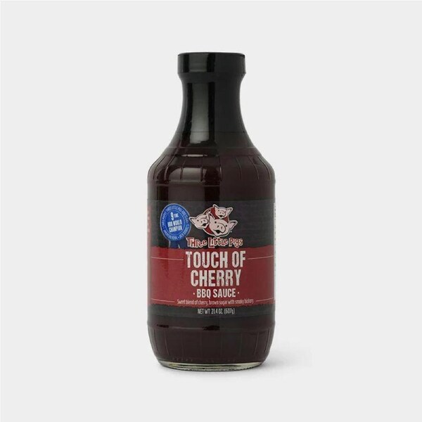 Three Little Pigs Touch of Cherry BBQ Sauce Bottle