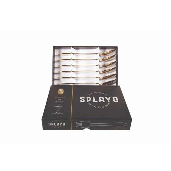Splayd Black Label Gold Mirror 6 Piece Set
