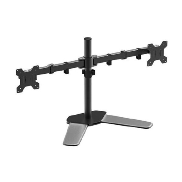 Shintaro Dual Monitor Mount for 10''-27'' Screen, Articulated Arms, Freestanding, 360 Rotation, 180 Swivel, 90 Tilt, 9kgs Max Load Weight