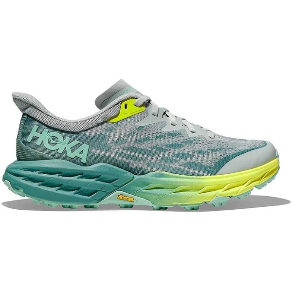 Hoka Womens Speedgoat 5 Trail Running Shoe in Mercury Trellis Size 10B
