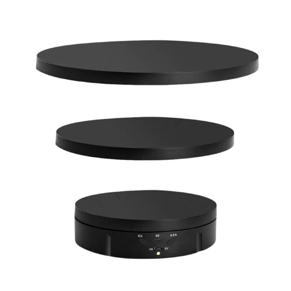 Tooleroo Electric 360 Rotating Product Display Stand for Merchandise Video Black