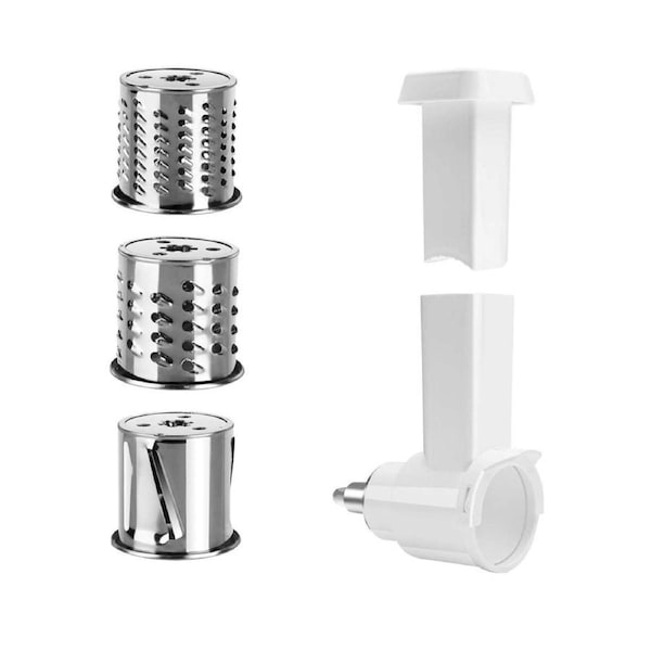 Kitchee Slicer Shredder Grater 3 Attachments - Compatible with KitchenAid Mixer