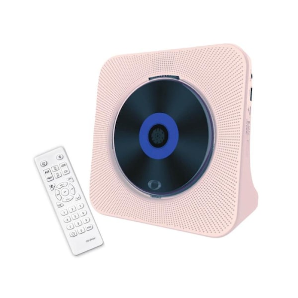 Tooleroo USB Rechargeable Desktop CD Player Speaker – Bluetooth Portable Pink