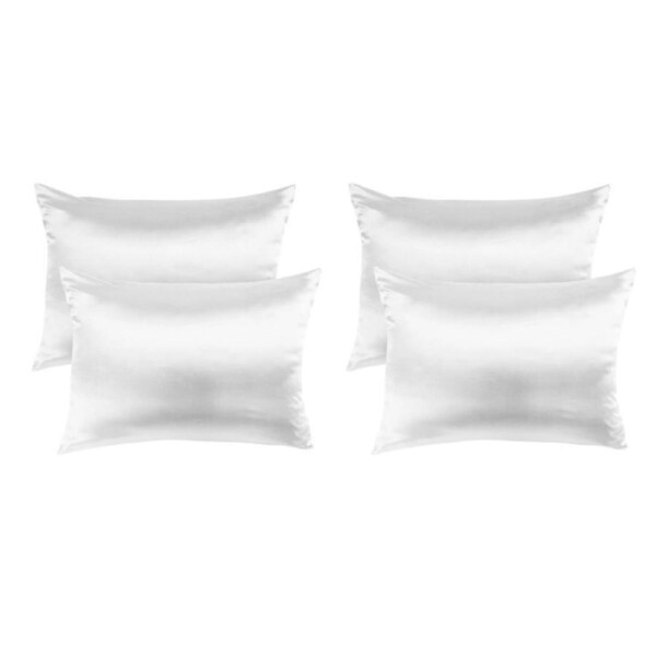 2PK Royal Comfort Mulberry Silk Pillowcase Twin Pack Pillow Cover 51x76cm White