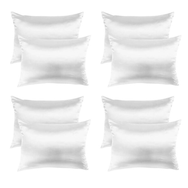 4PK Royal Comfort Mulberry Silk Pillowcase Twin Pack Pillow Cover 51x76cm White