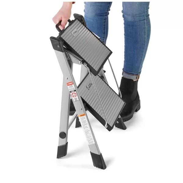 Polder Step Ladder Folding Portable 2 Steps Non-Slip Lightweight Easy Close