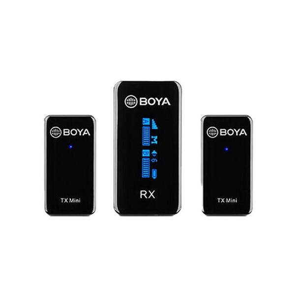 Boya By-XM6-S2 2.4GHz Dual Channel Wireless Microphone w/ 2xMini TX Black