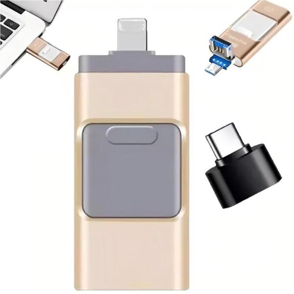 Phoxfer Backup Stick,Photo Stick USB Memory Phone Flash Drive,4 in 1 USB Type C 32GB