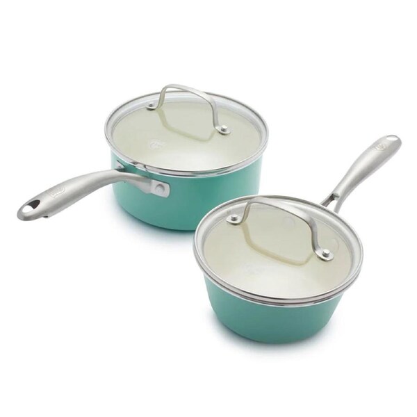 GreenLife Porpoise 4 Piece Cookware Set Turquoise