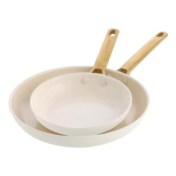 GreenPan Padova 2 Piece Cookware Set Cream White