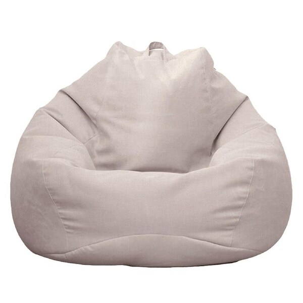 Vivva Stuffed Animal Storage Bean Bag Chair Cover No Filler 100X120CM-Khaki