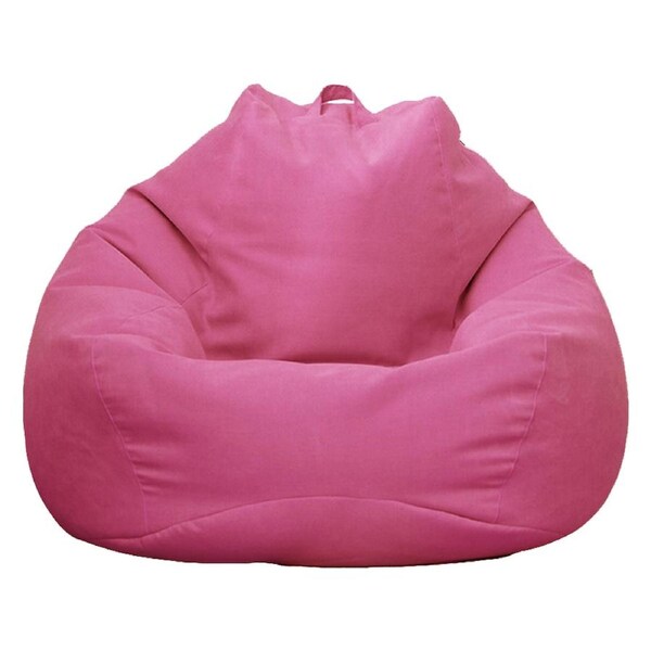 Vivva Stuffed Animal Storage Bean Bag Chair Cover No Filler 100X120CM-Magenta