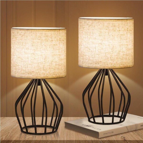 Clora 2 Pack Bedside Table Lamp Minimalist Light Nightstand Bedroom Living Room Desk