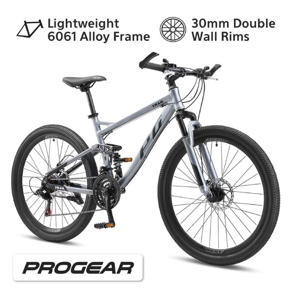 Progear Trail Dual Suspension MTB 26*17" in Shadow