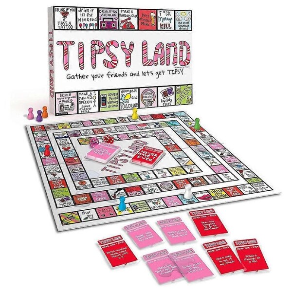 JOYBUY Tipsy Land Fun Drinking Game For Friends In Party Board Games Tasks And Challenges