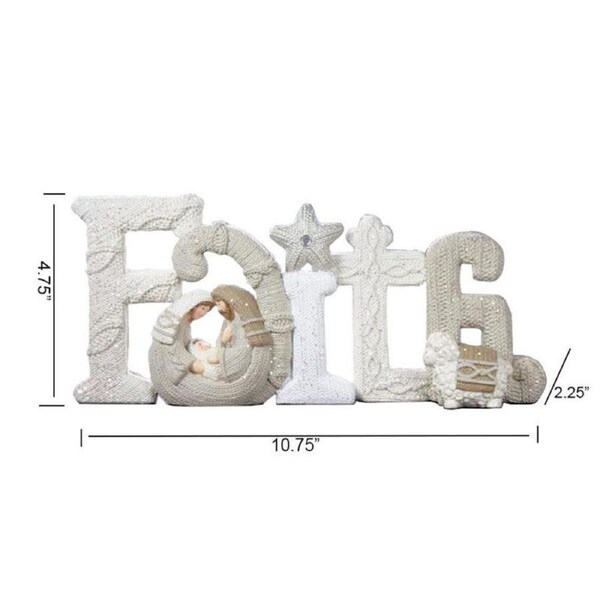 Catzon Alphabet Figurine Ornaments for Home and Event Displays-Faith