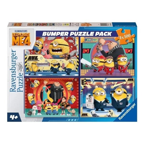 Ravensburger Despicable Me Bumper Pack 4 x 100 Piece Jigsaw Puzzle