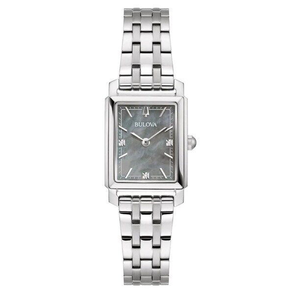 Bulova Sutton Grey Dial Stainless Steel Women's Watch (96P252)