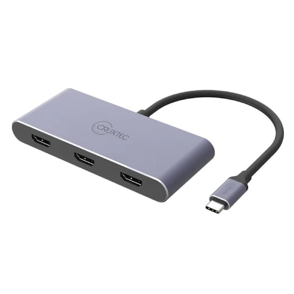Cruxtec USB-C to 3 x HDMI Multi-Monitor 8K Adapter (CT3H-8K-SG)