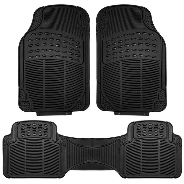 Universal Floor Protection Car Front Rear Rubber Floor Mats SUV Van Truck