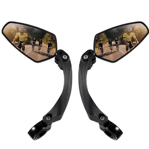 Rearview Rectangle Back Mirror Handlebar Bicycle Bike Cycle Rear View Mirrors