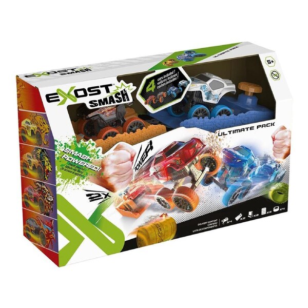 Silverlit Exost Smash N Go Ultimate Power Pack High Speed Battle Cars 5y+