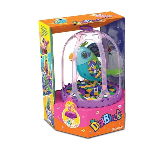 Silverlit Digibirds II Beautiful Cage Single Pack w/ Whistle Ring 3y+ Assorted