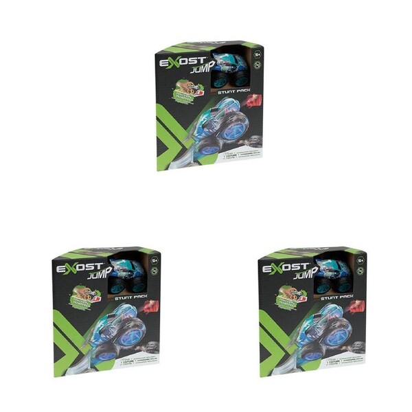 3PK Silverlit Exost Jump Friction Powered Car Stunt Pack with Ramp 5y+ Assorted