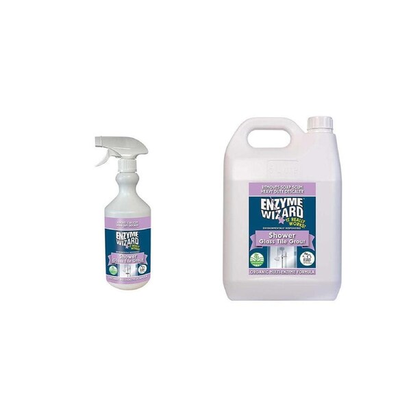 Enzyme Wizard Shower Glass Tile Grout Cleaner Organic Multi Enzyme 750ML and 5L
