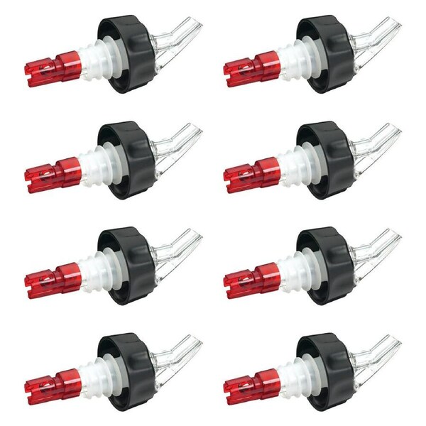 8PK Barcraft 25ml Shot Measure Pourer & Drinks Bottle Dispenser/Stopper