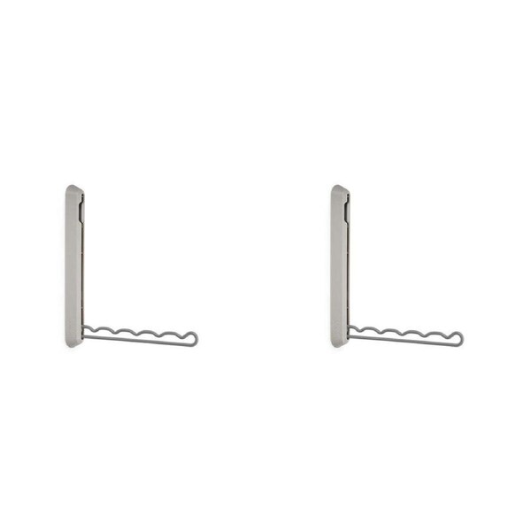 2PK Joseph Joseph Orderly Retractable Hang Rail Closet Organiser 26cm Ecru