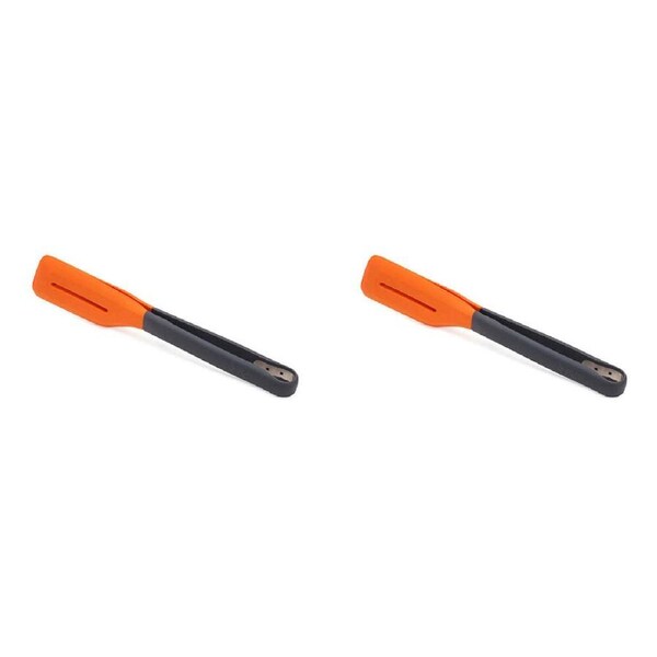 2PK Joseph & Joseph Silicone Turner Tongs Erganomic Heat Resistant Grey/Orange