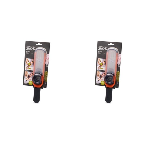2PK Joseph Joseph Handi-Grate Ginger/Garlic/Spices Mini Slicer Mincer Orange