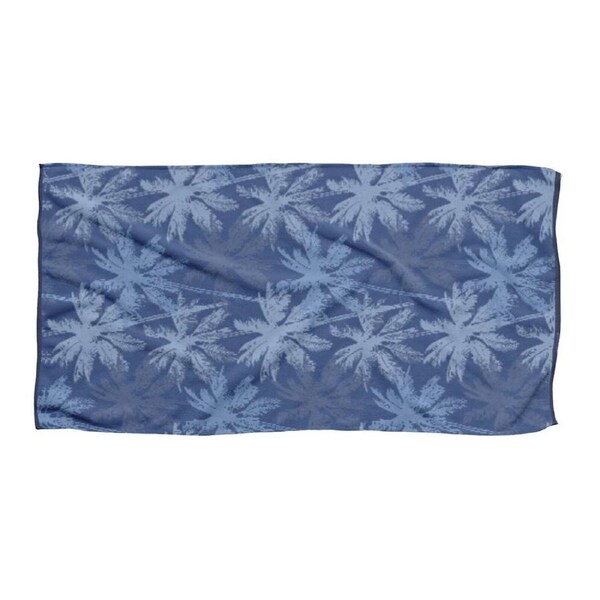 Havana Outdoors Thick & Fluffy Cotton 400GSM Beach Towel 86x160cm Blue Palm