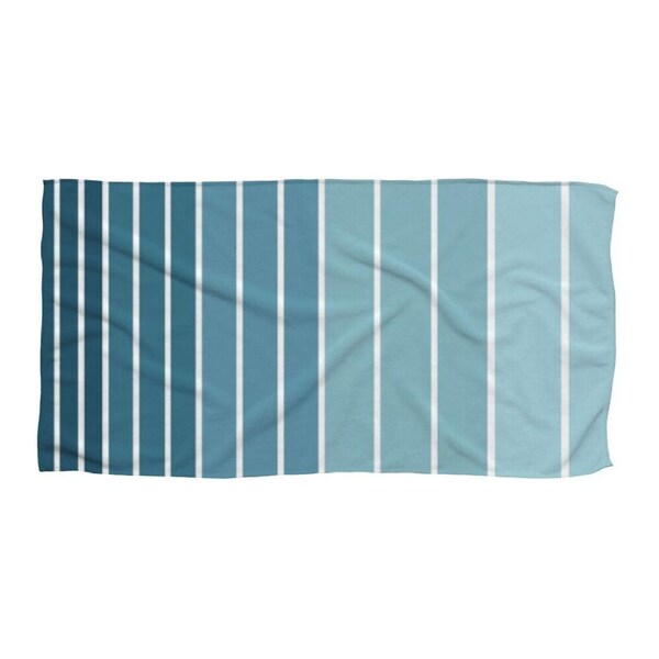 Havana Outdoors Thick & Fluffy Cotton 400GSM Beach Towel 86x160cm Blue Striped