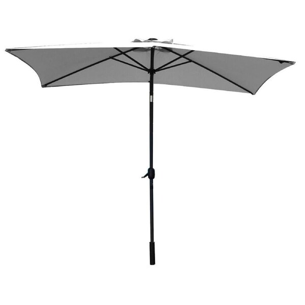 Arcadia Furniture Outdoor 3m Heavy Duty Garden Umbrella w/ Solar Lights Grey