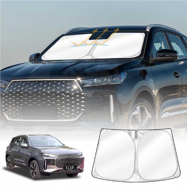 WindScreen Sun Shade for Chery Tiggo 4 Pro 2024-Onwards Blocks UV Rays Sun Visor Protector Foldable Sunshade