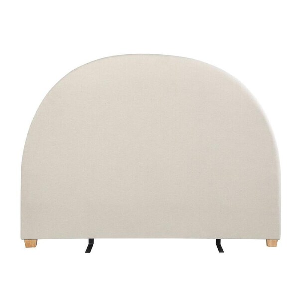 Milano Queen Size Newark Curved Modern Bedhead/Headboard 120x164cm Cream