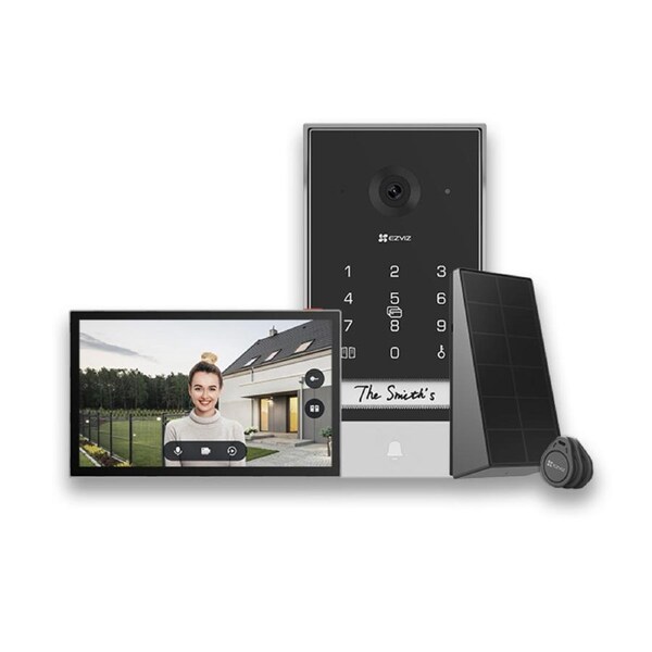 EZVIZ EP7 3MP 2K Smart Video Doorbell w Display & Solar Panel