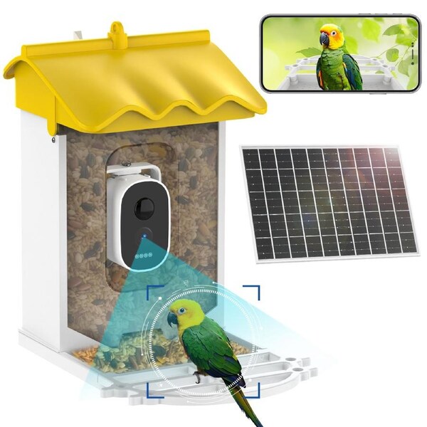 Advwin Smart Bird Feeder With Camera Birdwatching Camera AI Identify 12000+ Birds Species