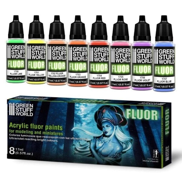 GSW - Fluor Paints Set (x8)