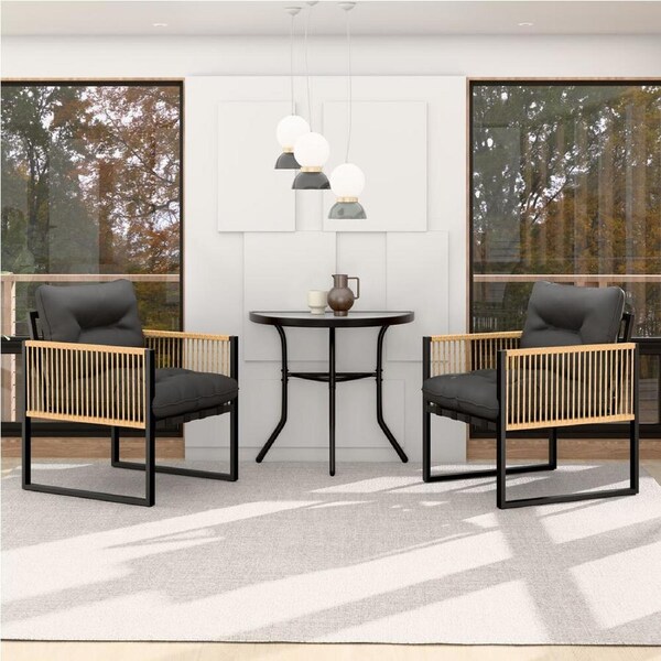 ALFORDSON Outdoor Patio Furniture Set Bistro Table and Chairs