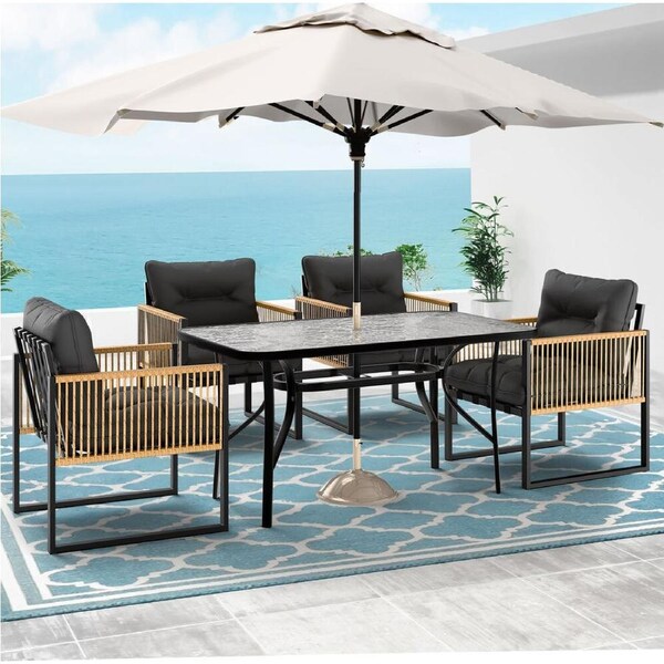 ALFORDSON Outdoor Dining Patio Set Furniture Table Chairs