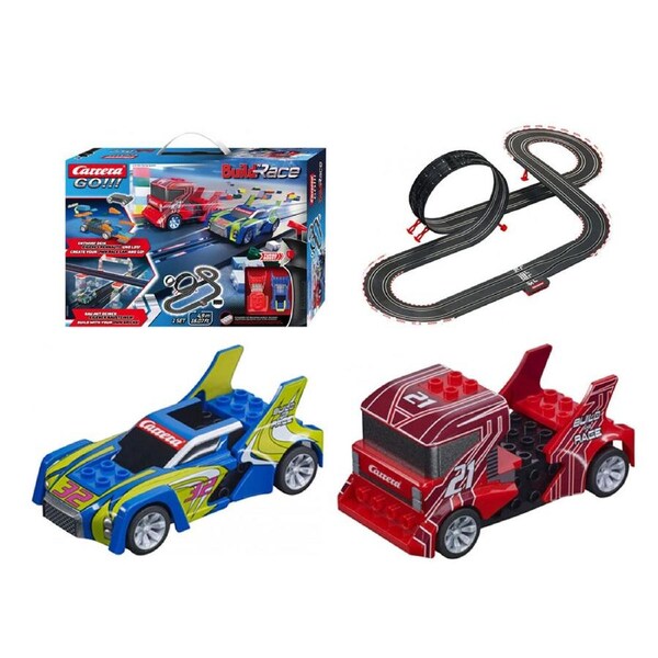 Carrera GO!!! 1:43 Scale Build 'n' Race Construction Racing Set 4.9 Metres Track